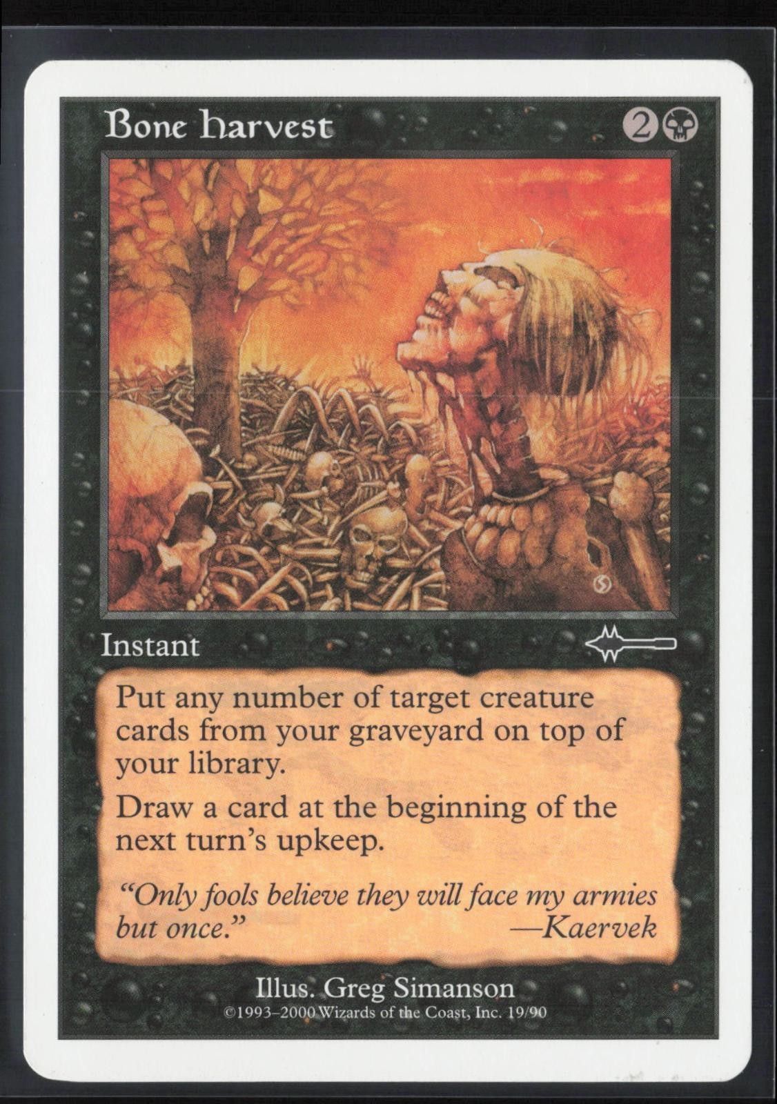 Bone Harvest 19 Common Beatdown Box Set Magic: The Gathering Lightly Played