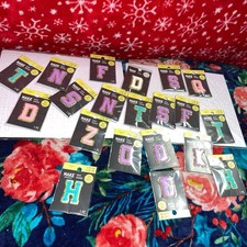 LOT OF 20 PATCHES: Make Market Iron-On Letter Patches Assorted Colors Letters