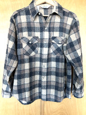 Men's L Vintage WOOLRICH Plaid Wool Shirt Jacket Shacket Made in USA EUC
