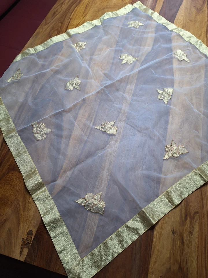 Tischdecke Weihnachten 80×80 cm Gold transparent wie neu Mitteldecke TCM Engel - Bild 4 von 4