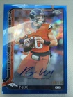 2025 Topps Chrome Football Bo Nix Variation Auto True Blue /150 Broncos