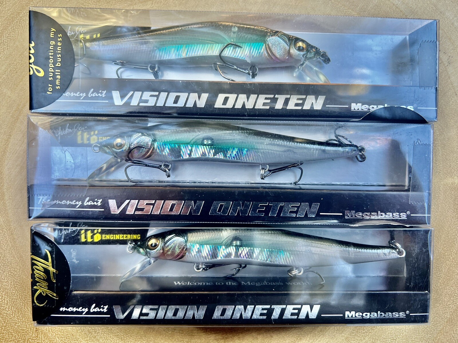 Megabass (Lot Of 3) Ito Vision Oneten Suspending Jerkbaits, Free Shipping! NWT! - Image 5