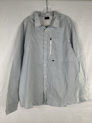 Oakley Thermo Gauge Vented Outdoor Shirt Mens Size XXL Blue White Striped