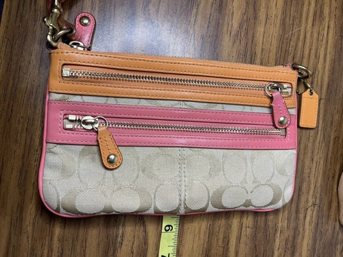 Coach Gold And Multi Color Wristlet - Picture 5 of 8