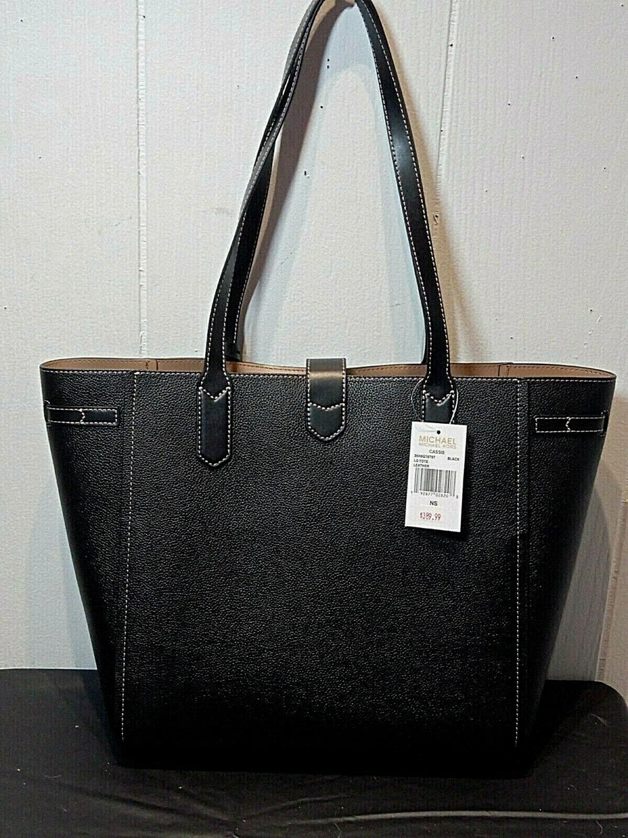 NWT Michael Kors Large Cassie Tote Black Leather