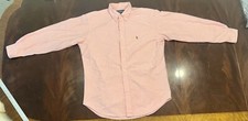 Ralph Lauren Men's Shirt 16.5/34 tag 17/36 Pink Cotton Yarmouth Oxford