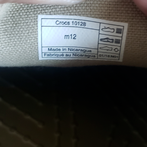 Crocs Herren Santa Cruz Halbschuh, bequeme Slipper Schuhe KHAKHI Herren Größe 12 - Bild 10 von 11