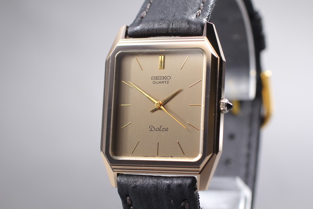 時計 SEIKO DOLCE 14k ST.STEEL 7731-5010 Seiko Dolce 7731-5180 Vintage 1984 14K ST.Steel Quartz Mens