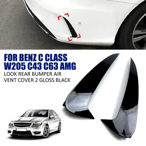 Parachoques trasero aletas para Mercedes Benz W205 C43 C63 AMG Carbon Aero Flaps - Imagen 2 de 16