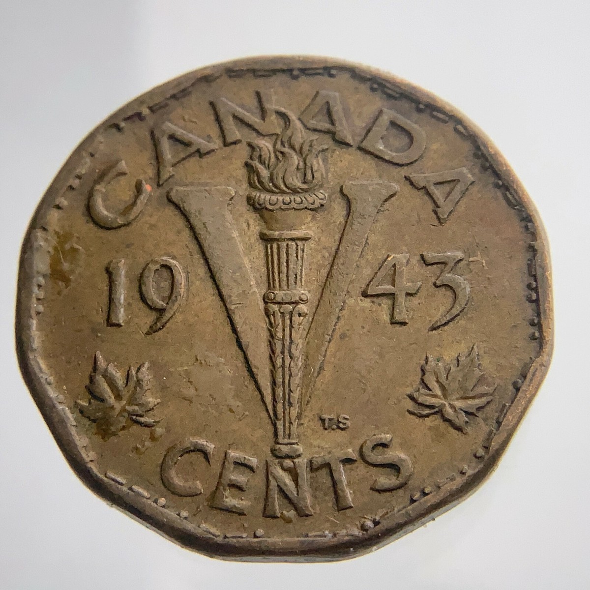 1943 Canada 5 Cents Tombac Nickel Circulated Coin Y155 | eBay