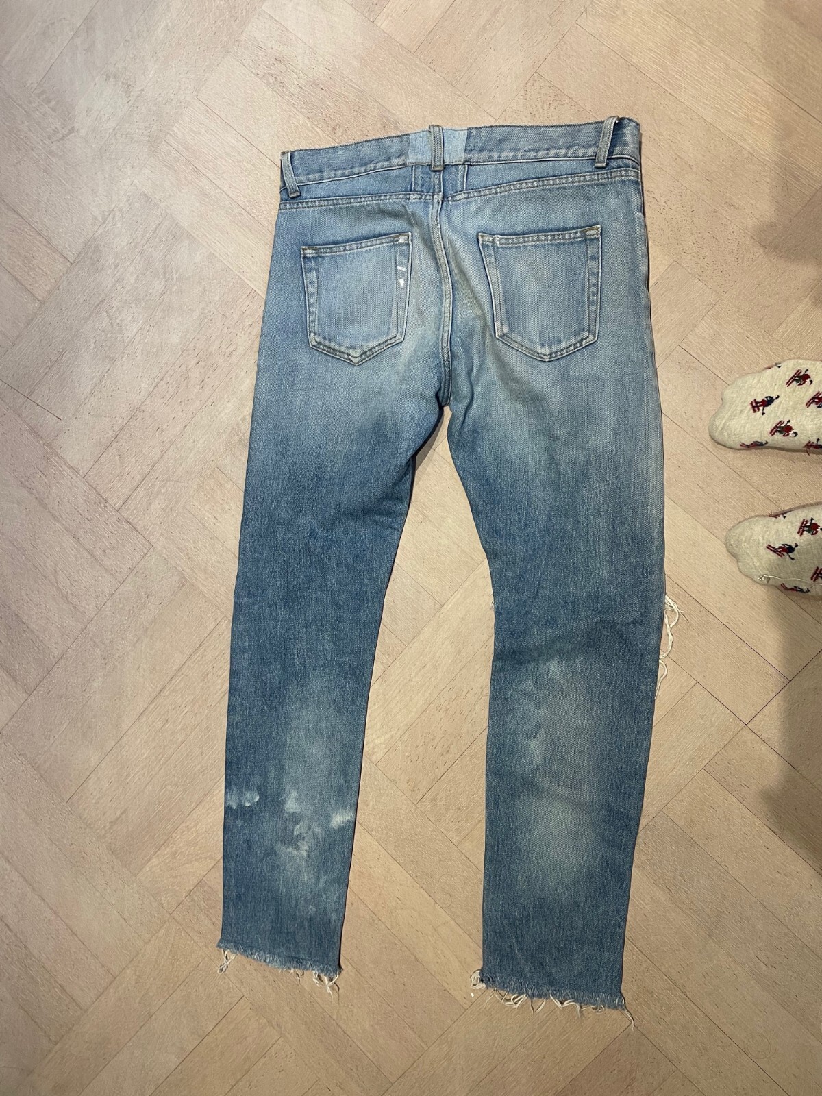 Denim grezzo strappato Saint Laurent Paris FW15 taglia 30