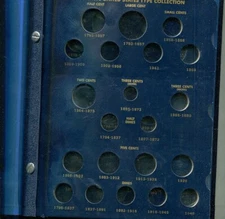 UNITED STATES TYPE WHITMAN DELUXE ALBUM 3 PAGE VINTAGE #9138 2914T