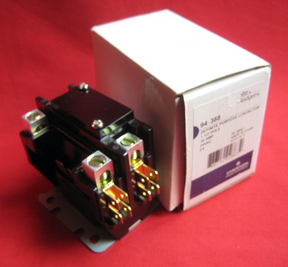 Ac Contactor 1 Pole 30 Amp 24v Coil White Rodgers 94-388 1-Pole ...