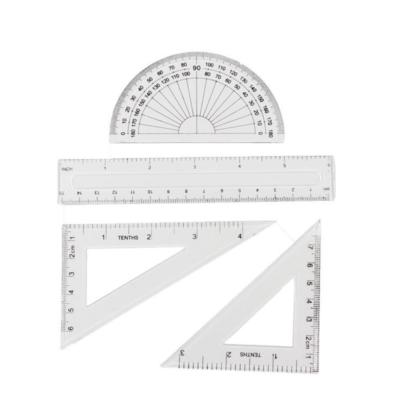 Students Maths Geometry Stationery Ruler Set Squares Triangle Ruler Protractor n
