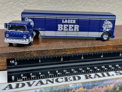 SILVER STATE LAGER BEER DELIVERY FORD C SEMI & BEVERAGE TRAILER HO Scale RTR NEW - Picture 11 of 14