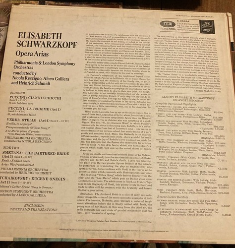 Elisabeth Schwarzkopf Opera Arias by Elisabeth Schwarzkop Vinyl LP - Bild 2 von 4