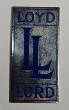 RARE Vintage LL LOYD LORD Automobile Radiator Badge Motor Car Hood Emblem Repro