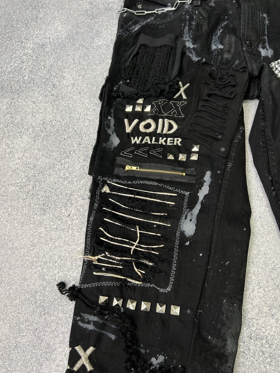 ✨y2k archive LAGUST black denim punk w78 Vintage Y2K Rockstar Original Jeans Black Koontz 3.0