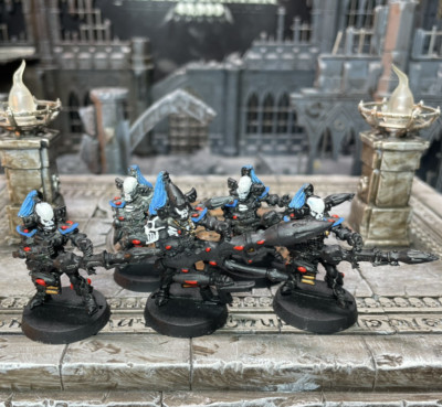 Dark Reapers - x5 with Exarch - Warhammer 40k - Eldar - OOP Metal - painted well