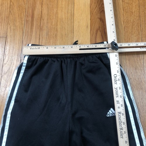 Adidas Pants Boys Small 20 x 21 Black Polyester Track Sweatpants Active Youth - Picture 2 of 8