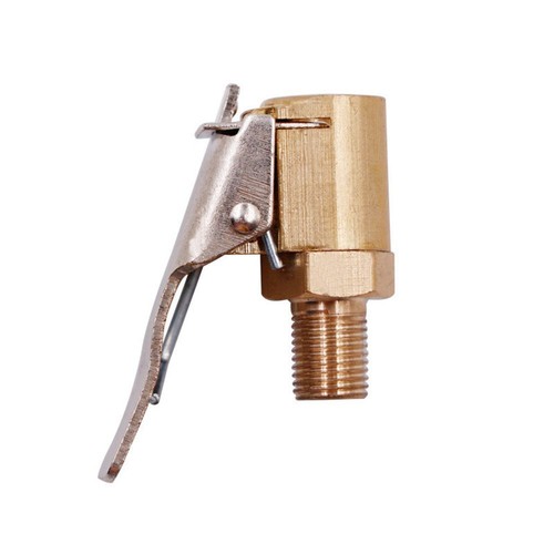 Válvula de latón 8 mm manguera de aire mandril inflador aerolínea conector con clip para automóvil camión - Imagen 7 de 10