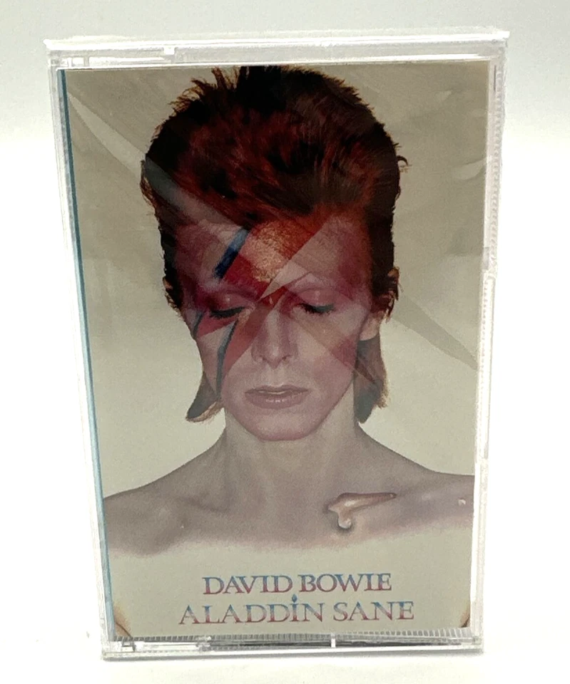 DAVID BOWIE ALADDIN SANE Sealed Cassette Tape 1990 RYKO REISSUE Promo Hole - Image 2 of 4