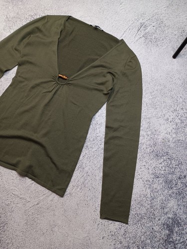 Vintage 00s Gucci Khaki Jamper - Picture 2 of 7