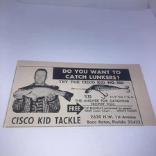 Cisco Kid Tackle Vintage Print Ad 1973 Lure Number 500 Boca Raton FL FF1