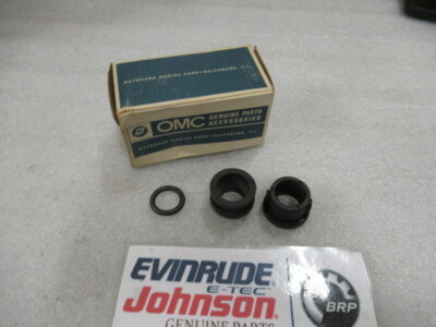 E3A Johnson Evinrude OMC 381437 Grommet and Tag OEM New Factory Boat Parts