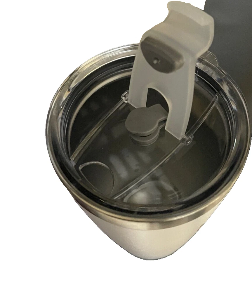 tumbler 20 oz Stainless Steel Laser Engraved with metal straw and brush cleaner.