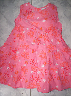 Zuckersüßes ''Twinnies'' Blümchen-Kleid, orange, neuw. Gr.80
