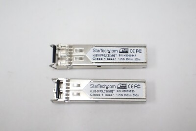 Lot of 2 Startech.com Cisco SFPGLCSXMMST SFP Module 1000Base-SX