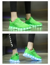 LED beleuchtete Turnschuhe USB Aufladen Leuchtschuhe Blinkschuhe Sneaker neu