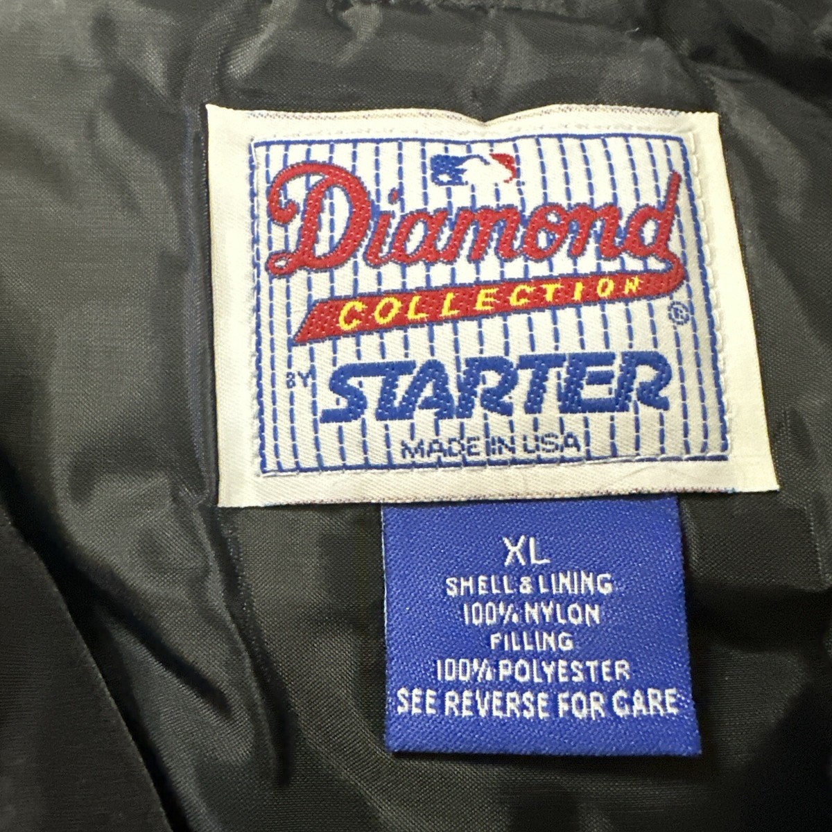 Vtg Starter Jacket Men XL Black Gold 125th Anniversary L.E.