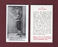 1887-1890 Old Judge N172 REPRINT: Paul A. Hines, Washington Nationals (NL)