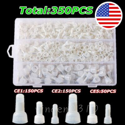 350Pcs Closed End Copper Core Wire Connectors Nylon Crimp Cap Terminal 22-10 AWG
