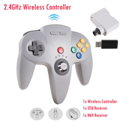 2.4G Wireless N64 Controller for N64/Nintendo Switch Online NSO PC Mac Raspberry