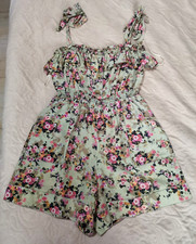 🆓US🛃 RUNWAY SS2011 D&G Dolce&Gabbana floral printed silk romper dress IT 42