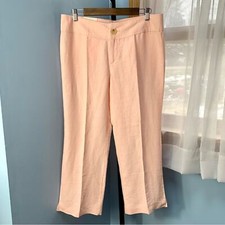 NWT Banana Republic Factory Pink Linen Martin Pants Size 10