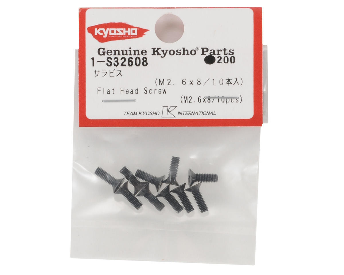 ☆TT☆ Kyosho 2.6x8mm Flat Head Screw (10) [KYO1-S32608] | eBay