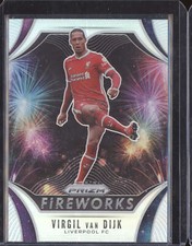 Virgil van Dijk 2020-21 Panini Prizm Premier League 23 Fireworks Silver