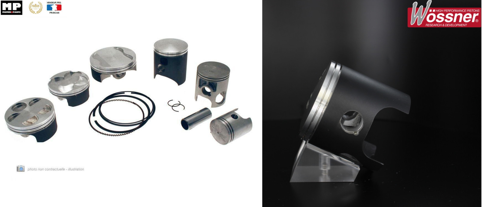 Piston Suzuki TSR 125 Tecnium forge 57,50mm surcote moteur kit segments