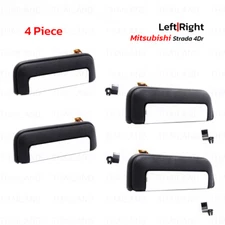 Set 4Door Outer Handle Hand Chrome Fits Mitsubishi L200 Strada K64 1996 - 2005