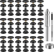Snap Fastener Kit Tool Snap Button Kit Snaps for Leather Leather 72 Pieces 15MM