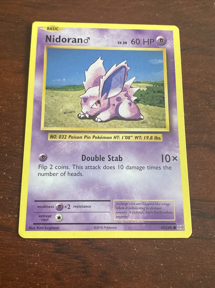 Nidoran 43/108 Common Pokemon XY Evolutions B9554 | eBay