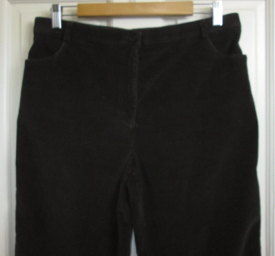 Tribal Brown Straight Corduroy Pant Women Size 12 33x28 Stretch Pockets 61-32991 — 第 2/4 张图片