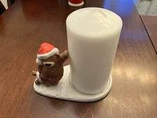 Christmas Bear Candle Holder.  Candle Not Included