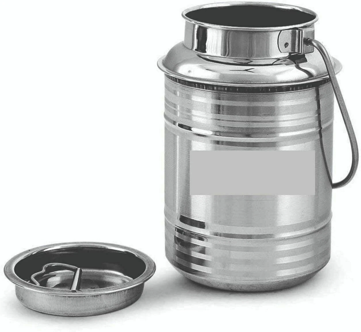 Stainless Steel Milk Pot Kitchen Milk Storage Container Home Ghee Oil Liquid Can
