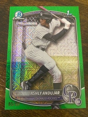 Ashly Andujar - 2025 Bowman Chrome 1st Mega Box Green Refractor #85/99
