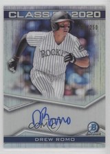 2020 Bowman Draft Class of 2020 /250 Drew Romo #C20A-DR Auto 10yf